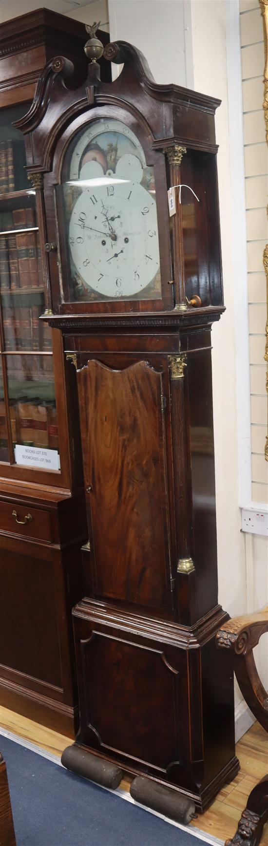 Nicholas of Birmingham. A George III mahogany eight day longcase clock H.230cm